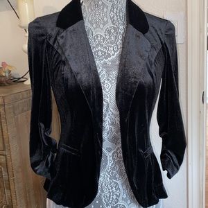 Candie’s velvet black blazer